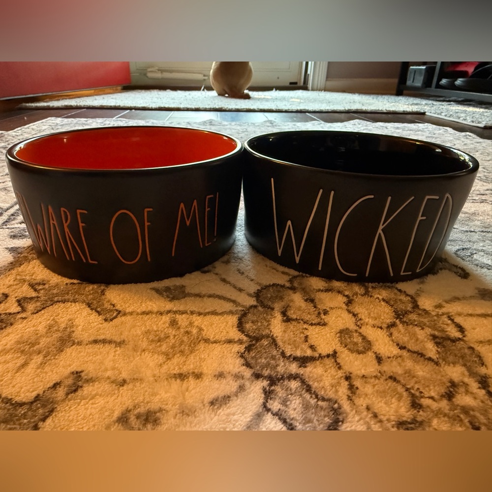 Rae Dunn 'Wicked’ and ‘Beware Of Me’ Pet Bowls
